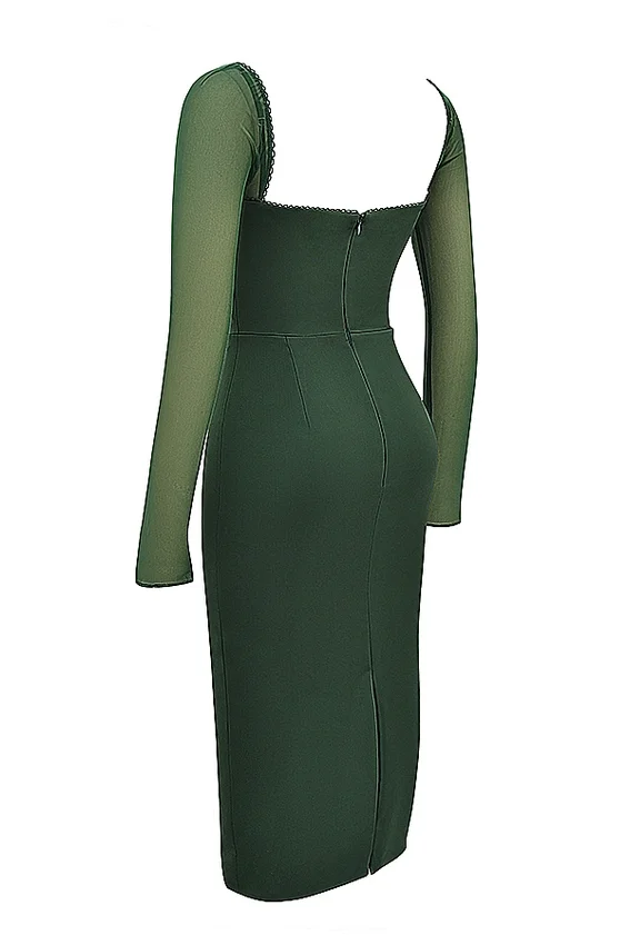 Ellica Emerald Green Midi Dress Ellica Emerald Green Midi Dress