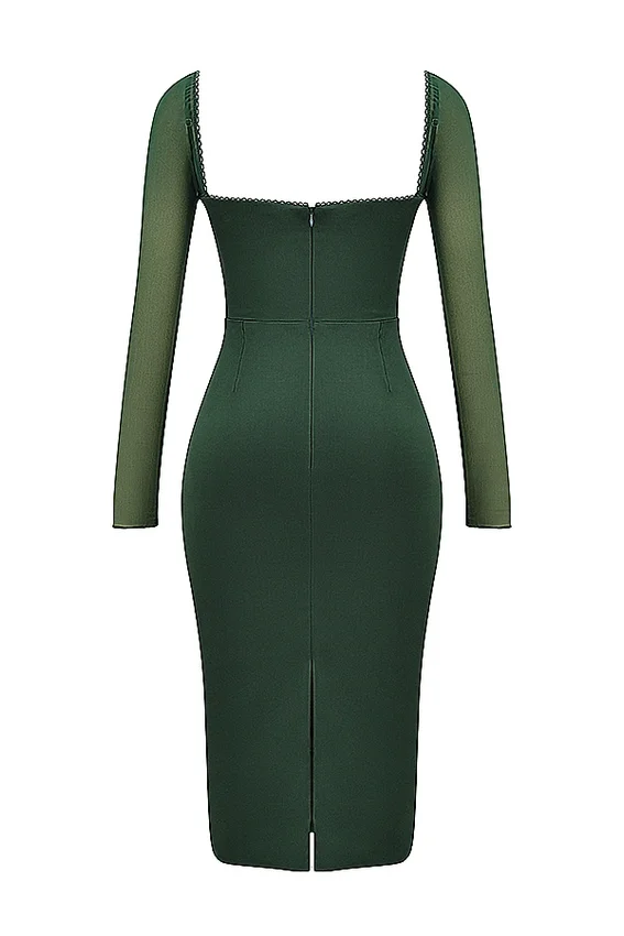 Ellica Emerald Green Midi Dress Ellica Emerald Green Midi Dress