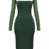 Ellica Emerald Green Midi Dress Ellica Emerald Green Midi Dress