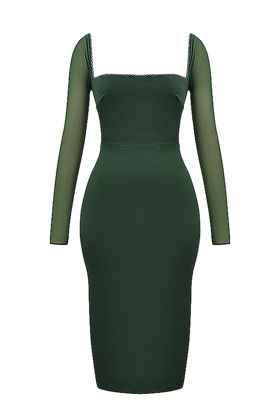Ellica Emerald Green Midi Dress Ellica Emerald Green Midi Dress