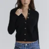 Emblem Black Cashmere + Wool Cardigan Emblem Black Cashmere + Wool Cardigan
