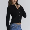 Emblem Black Cashmere + Wool Cardigan Emblem Black Cashmere + Wool Cardigan