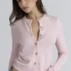 Emblem Pink Cashmere + Wool Cardigan