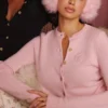Emblem Pink Cashmere + Wool Cardigan