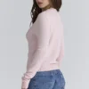 Emblem Pink Cashmere + Wool Cardigan