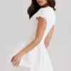 Emiliana White Stretch Cotton Mini Dress Emiliana White Stretch Cotton Mini Dress