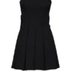 Emmanuela Black Strapless Detachable Bow Mini Dress Emmanuela Black Strapless Detachable Bow Mini Dress