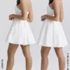 Emmanuela White Strapless Pleated Mini Dress Emmanuela White Strapless Pleated Mini Dress