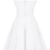 Emmanuela White Strapless Pleated Mini Dress Emmanuela White Strapless Pleated Mini Dress