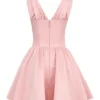 Emmeliette Powder Pink Satin Mini Dress Emmeliette Powder Pink Satin Mini Dress