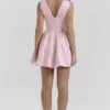 Emmeliette Powder Pink Satin Mini Dress Emmeliette Powder Pink Satin Mini Dress