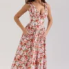 Emmelina Floral Rose Print Stretch Cotton Corset Sundress Emmelina Floral Rose Print Stretch Cotton Corset Sundress
