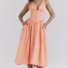 Emmelina Sorbet Cotton Corset Sundress Emmelina Sorbet Cotton Corset Sundress