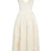 Emmelina Vintage Ivory Floral Embroidered Corset Sundress Emmelina Vintage Ivory Floral Embroidered Corset Sundress