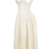 Emmelina Vintage Ivory Floral Embroidered Corset Sundress Emmelina Vintage Ivory Floral Embroidered Corset Sundress
