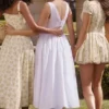 Emmelina White Cotton Corset Sundress