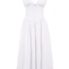 Emmelina White Cotton Corset Sundress