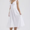 Emmelina White Cotton Corset Sundress
