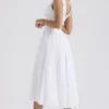 Emmelina White Cotton Corset Sundress