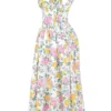 Emmelina White Vintage Rose Print Cotton Corset Sundress Emmelina White Vintage Rose Print Cotton Corset Sundress