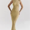 Emmie Gold Metallic Maxi Dress Emmie Gold Metallic Maxi Dress