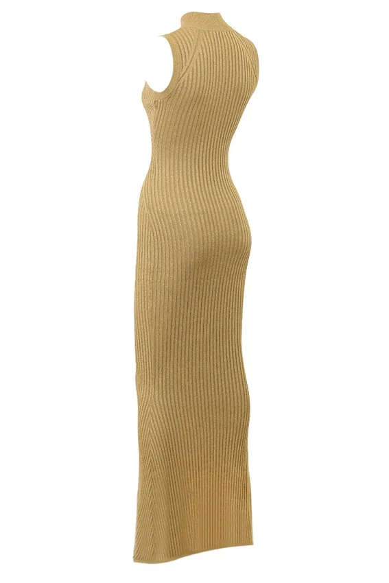Emmie Gold Metallic Maxi Dress Emmie Gold Metallic Maxi Dress