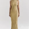 Emmie Gold Metallic Maxi Dress Emmie Gold Metallic Maxi Dress