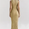 Emmie Gold Metallic Maxi Dress Emmie Gold Metallic Maxi Dress