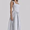 Emmy Blue Wildflower Print Cotton Midi Sundress Emmy Blue Wildflower Print Cotton Midi Sundress