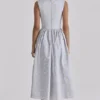 Emmy Blue Wildflower Print Cotton Midi Sundress Emmy Blue Wildflower Print Cotton Midi Sundress