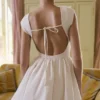 Enchant White Open Back Mini Dress Enchant White Open Back Mini Dress