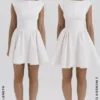 Enchant White Open Back Mini Dress Enchant White Open Back Mini Dress