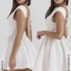 Enchant White Open Back Mini Dress Enchant White Open Back Mini Dress
