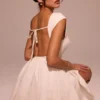 Enchant White Open Back Mini Dress Enchant White Open Back Mini Dress
