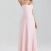 Esme Blush Pink Lurex Chiffon Maxi Dress Esme Blush Pink Lurex Chiffon Maxi Dress