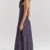 Esme Grape Lurex Chiffon Maxi Dress Esme Grape Lurex Chiffon Maxi Dress