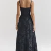 Esme Midnight Blue Lurex Chiffon Maxi Dress