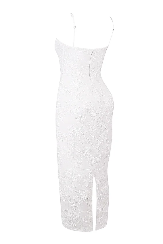 Eva White Floral Lace Maxi Dress Eva White Floral Lace Maxi Dress
