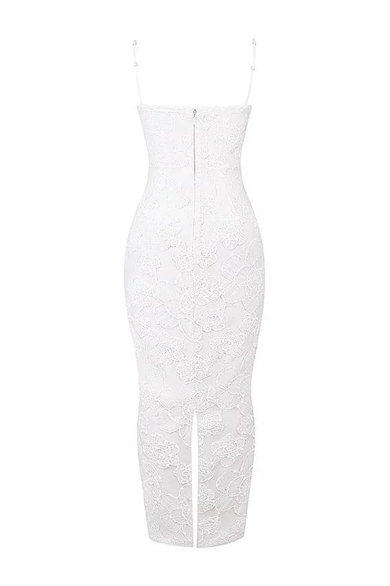 Eva White Floral Lace Maxi Dress Eva White Floral Lace Maxi Dress