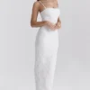Eva White Floral Lace Maxi Dress Eva White Floral Lace Maxi Dress
