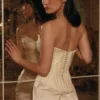 Eve Ivory Satin Corset Maxi Gown – Limited Edition