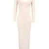 Everly Blush Mesh Maxi Dress with Bodysuit