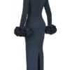 Fabienne Midnight Ruffle Sleeve Maxi Dress Fabienne Midnight Ruffle Sleeve Maxi Dress
