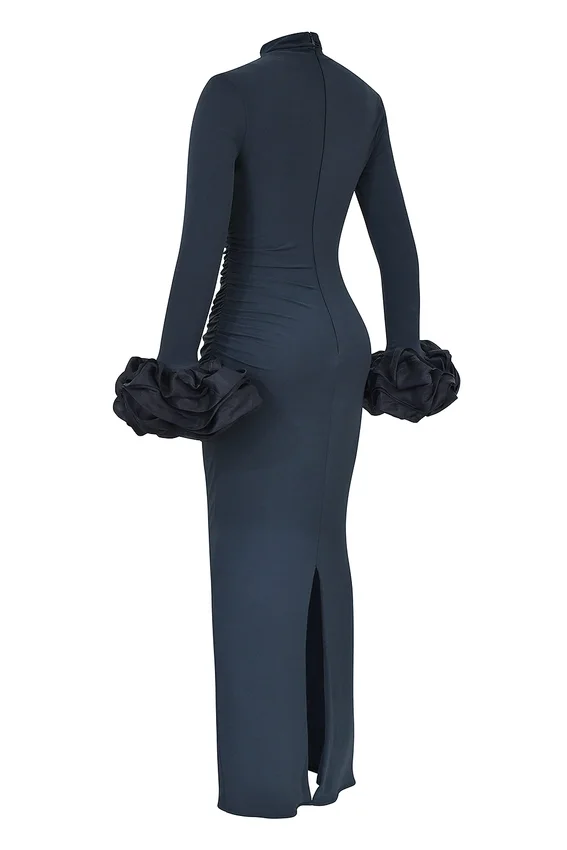 Fabienne Midnight Ruffle Sleeve Maxi Dress Fabienne Midnight Ruffle Sleeve Maxi Dress