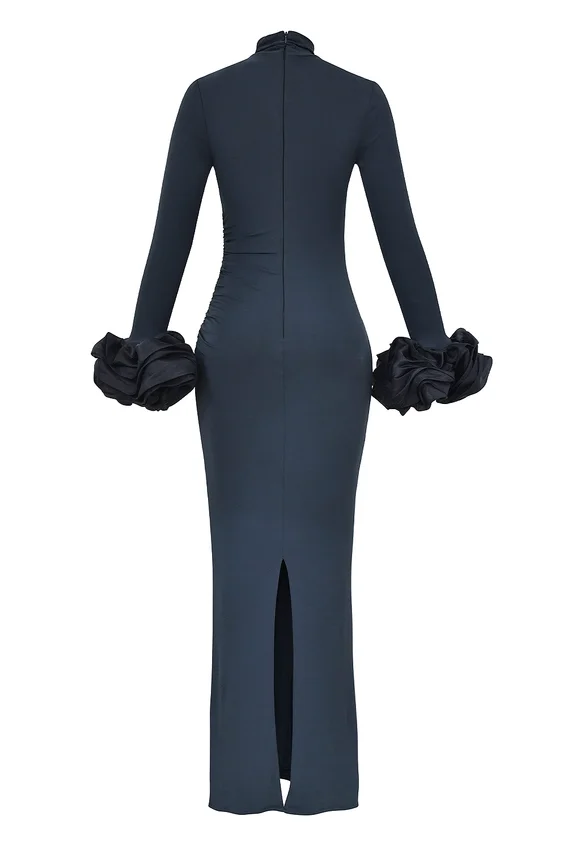 Fabienne Midnight Ruffle Sleeve Maxi Dress Fabienne Midnight Ruffle Sleeve Maxi Dress