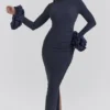 Fabienne Midnight Ruffle Sleeve Maxi Dress Fabienne Midnight Ruffle Sleeve Maxi Dress