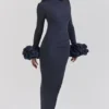 Fabienne Midnight Ruffle Sleeve Maxi Dress Fabienne Midnight Ruffle Sleeve Maxi Dress