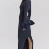 Fabienne Midnight Ruffle Sleeve Maxi Dress Fabienne Midnight Ruffle Sleeve Maxi Dress