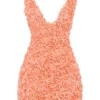 Faena Sorbet Plunge Floral Appliqué Mini Dress Faena Sorbet Plunge Floral Appliqué Mini Dress
