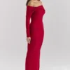Faith Holly Red Cashmere Blend Midi Skirt Faith Holly Red Cashmere Blend Midi Skirt